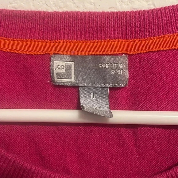 Hot pink cashmere blend sweater Large - Picture 2 of 5